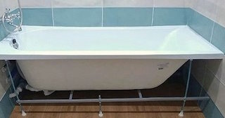 Установка акриловой ванны в Карабулаке - Профессиональный монтаж от СантехДомКрб от 4155 рублей.